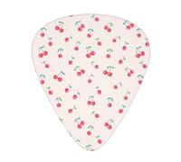 12 Pcs Guitar Lovely Sweet Red Cherry Print Picks With Organizer Box,3 Different Thickness,Guitar Accessories(0.46mm,0.71mm,0.96mm)