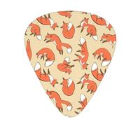 12 Pcs Guitar Many Foxes Print Picks With Organizer Box,3 Different Thickness,Guitar Accessories(0.46mm,0.71mm,0.96mm)