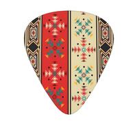 12 Pcs Guitar Navaho Style Print Picks With Organizer Box,3 Different Thickness,Guitar Accessories(0.46mm,0.71mm,0.96mm)