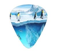 12 Pcs Guitar Penguins On The Iceberg Print Picks With Organizer Box,3 Different Thickness,Guitar Accessories(0.46mm,0.71mm,0.96mm)