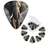 12 Pcs Guitar Picks 3 Different Thickness Guitar Plectrums 3D Elephant Guitar Picks Personalized Guitars Bass Pick Electric Guitar Pick with Storage Box Plectrum for Acoustic