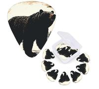 12 Pcs Guitar Picks 3 Different Thickness Guitar Plectrums Bear silhouette Guitar Picks Personalized Guitars Bass Pick Electric Guitar Pick with Storage Box Plectrum for Acoustic