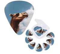 12 Pcs Guitar Picks 3 Different Thickness Guitar Plectrums Camel looking up at the sky Guitar Picks Personalized Guitars Bass Pick Electric Guitar Pick with Storage Box Plectrum for Acoustic