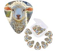 12 Pcs Guitar Picks 3 Different Thickness Guitar Plectrums Color Sheep Guitar Picks Personalized Guitars Bass Pick Electric Guitar Pick with Storage Box Plectrum for Acoustic