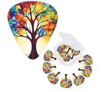 12 Pcs Guitar Picks 3 Different Thickness Guitar Plectrums Colorful Tree of Life Guitar Picks Personalized Guitars Bass Pick Electric Guitar Pick with Storage Box Plectrum for Acoustic