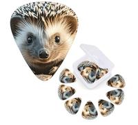 12 Pcs Guitar Picks 3 Different Thickness Guitar Plectrums Cute Baby Hedgehog Guitar Picks Personalized Guitars Bass Pick Electric Guitar Pick with Storage Box Plectrum for Acoustic