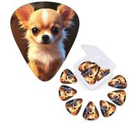 12 Pcs Guitar Picks 3 Different Thickness Guitar Plectrums cute chihuahua Guitar Picks Personalized Guitars Bass Pick Electric Guitar Pick with Storage Box Plectrum for Acoustic