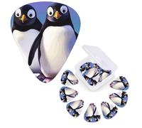 12 Pcs Guitar Picks 3 Different Thickness Guitar Plectrums Cute Penguin Guitar Picks Personalized Guitars Bass Pick Electric Guitar Pick with Storage Box Plectrum for Acoustic