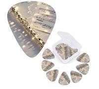 12 Pcs Guitar Picks 3 Different Thickness Guitar Plectrums Flute Music Guitar Picks Personalized Guitars Bass Pick Electric Guitar Pick with Storage Box Plectrum for Acoustic