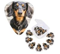 12 Pcs Guitar Picks 3 Different Thickness Guitar Plectrums Long haired Dachshund Guitar Picks Personalized Guitars Bass Pick Electric Guitar Pick with Storage Box Plectrum for Acoustic