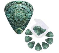 12 Pcs Guitar Picks 3 Different Thickness Guitar Plectrums Mayan Calendar End of The World Guitar Picks Personalized Guitars Bass Pick Electric Guitar Pick with Storage Box Plectrum for Acoustic