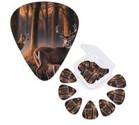 12 Pcs Guitar Picks 3 Different Thickness Guitar Plectrums Nature wild Animal Deers Guitar Picks Personalized Guitars Bass Pick Electric Guitar Pick with Storage Box Plectrum for Acoustic