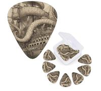 12 Pcs Guitar Picks 3 Different Thickness Guitar Plectrums Sailing Pirate Octopus Guitar Picks Personalized Guitars Bass Pick Electric Guitar Pick with Storage Box Plectrum for Acoustic