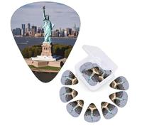 12 Pcs Guitar Picks 3 Different Thickness Guitar Plectrums Statue of Liberty in NYC Guitar Picks Personalized Guitars Bass Pick Electric Guitar Pick with Storage Box Plectrum for Acoustic