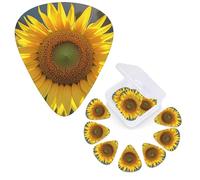 12 Pcs Guitar Picks 3 Different Thickness Guitar Plectrums The most beautiful sunflower Guitar Picks Personalized Guitars Bass Pick Electric Guitar Pick with Storage Box Plectrum for Acoustic