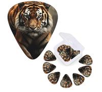 12 Pcs Guitar Picks 3 Different Thickness Guitar Plectrums Wild Animals Tiger Guitar Picks Personalized Guitars Bass Pick Electric Guitar Pick with Storage Box Plectrum for Acoustic