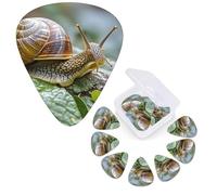 12 Pcs Guitar Picks 3 Different Thickness Guitar Plectrums Wildlife Animal Snail Guitar Picks Personalized Guitars Bass Pick Electric Guitar Pick with Storage Box Plectrum for Acoustic