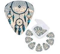 12 Pcs Guitar Picks 3 Different Thickness Guitars Plectrums Native Dream Catcher Guitar Picks Personalized Guitars Bass Pick Electric Guitar Pick with Storage Box Plectrum for Acoustic