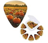 12 Pcs Guitar Picks 3 Different Thickness Guitars Plectrums Pumpkins on the ground Guitar Picks Personalized Guitars Bass Pick Electric Guitar Pick with Storage Box Plectrum for Acoustic