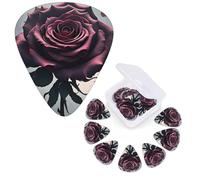 12 Pcs Guitar Picks 3 Different Thickness Guitars Plectrums rose petals Guitar Picks Personalized Guitars Bass Pick Electric Guitar Pick with Storage Box Plectrum for Acoustic