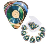 12 Pcs Guitar Picks 3 Different Thickness Guitars Plectrums Vinyl Records Guitar Picks Personalized Guitars Bass Pick Electric Guitar Pick with Storage Box Plectrum for Acoustic