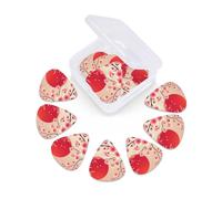 12 Pcs Guitar Picks Asian Cherry Blossom Japan Plectrums With 3 Thickness For Electric,Acoustic Guitars