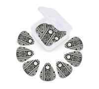 12 Pcs Guitar Picks Baroque Skull Stripe Gothic Heart Plectrums With 3 Thickness For Electric,Acoustic Guitars