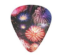 12 Pcs Guitar Picks Beautiful Fireworks 3 Different Thicknesses, Classic Triangle, For Acoustic Guitar, Electric Guitar, Bass Guitar