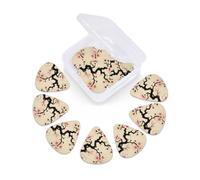 12 Pcs Guitar Picks Blossoming Cherry Branch Plectrums With 3 Thickness For Electric,Acoustic Guitars
