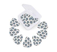 12 Pcs Guitar Picks Blue Evil Eye Teardrops Plectrums With 3 Thickness For Electric,Acoustic Guitars