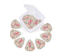 12 Pcs Guitar Picks Breast Awareness Cancer Hope Plectrums With 3 Thickness For Electric,Acoustic Guitars