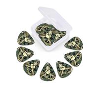 12 Pcs Guitar Picks Camouflage Camo Deer Skull Hunting Plectrums With 3 Thickness For Electric,Acoustic Guitars