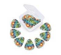 12 Pcs Guitar Picks Colorado Sun And Splash Plectrums With 3 Thickness For Electric,Acoustic Guitars