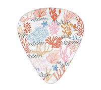 12 Pcs Guitar Picks Coral Reef Guitar Plectrums Includes Thin, Medium & Heavy Gauges 3 Sizes For Guitars Ukulele With Organizer Storage Box