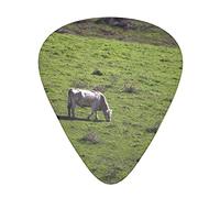 12 Pcs Guitar Picks Cow Field Guitar Plectrums Includes Thin, Medium & Heavy Gauges 3 Sizes For Guitars Ukulele With Organizer Storage Box