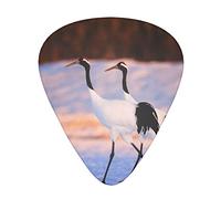 12 Pcs Guitar Picks Crowned Crane Guitar Plectrums Includes Thin, Medium & Heavy Gauges 3 Sizes For Ukulele With Organizer Storage Box