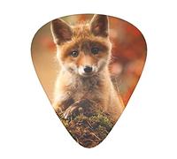 12 Pcs Guitar Picks Cute Fox Guitar Plectrums Includes Thin, Medium & Heavy Gauges 3 Sizes For Guitars Ukulele With Organizer Storage Box