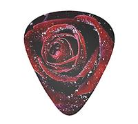 12 Pcs Guitar Picks Dew Rose Guitar Plectrums Includes Thin, Medium & Heavy Gauges 3 Sizes For Guitars Ukulele With Organizer Storage Box