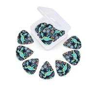 12 Pcs Guitar Picks Dinosaur Colorful Animal Pattern Plectrums With 3 Thickness For Electric,Acoustic Guitars