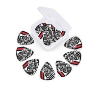 12 Pcs Guitar Picks Firefighter Thin Red Line Plectrums With 3 Thickness For Electric,Acoustic Guitars