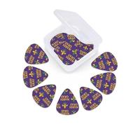12 Pcs Guitar Picks Fleur-De-Lis Mardi Gras Plectrums With 3 Thickness For Electric,Acoustic Guitars