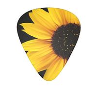 12 Pcs Guitar Picks Flower Sunflower Guitar Plectrums Includes Thin, Medium & Heavy Gauges 3 Sizes For Ukulele With Organizer Storage Box