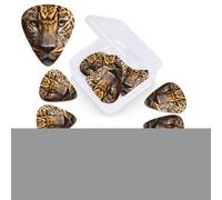 12 PCS Guitar Picks for Acoustic Guitar with Organizer Storage Box Bass Pick Black & Brown Leopard Personalized Guitar Pick Celluloid plectrums 0.46 mm 0.71 mm 0.96 mm for Ukulele