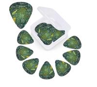 12 PCS Guitar Picks for Acoustic Guitar with Organizer Storage Box Bass Pick Math Question Personalized Guitar Pick Celluloid plectrums 0.46 mm 0.71 mm 0.96 mm for Ukulele