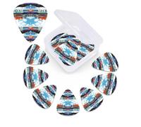 12 PCS Guitar Picks for Acoustic Guitar with Organizer Storage Box Bass Pick Monorail Train Personalized Guitar Pick Celluloid plectrums 0.46 mm 0.71 mm 0.96 mm for Ukulele