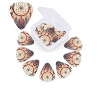 12 PCS Guitar Picks for Acoustic Guitar with Organizer Storage Box Bass Pick Native American Dream Catcher Personalized Guitar Pick Celluloid plectrums 0.46 mm 0.71 mm 0.96 mm for Ukulele