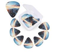 12 PCS Guitar Picks for Acoustic Guitar with Organizer Storage Box Bass Pick New York City Skyline Personalized Guitar Pick Celluloid plectrums 0.46 mm 0.71 mm 0.96 mm for Ukulele