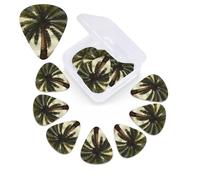 12 PCS Guitar Picks for Acoustic Guitar with Organizer Storage Box Bass Pick Palm Tree Tropical Personalized Guitar Pick Celluloid plectrums 0.46 mm 0.71 mm 0.96 mm for Ukulele