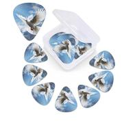 12 PCS Guitar Picks for Acoustic Guitar with Organizer Storage Box Bass Pick Peace Dove Personalized Guitar Pick Celluloid plectrums 0.46 mm 0.71 mm 0.96 mm for Ukulele