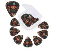 12 PCS Guitar Picks for Acoustic Guitar with Organizer Storage Box Bass Pick Pirate Captain Personalized Guitar Pick Celluloid plectrums 0.46 mm 0.71 mm 0.96 mm for Ukulele